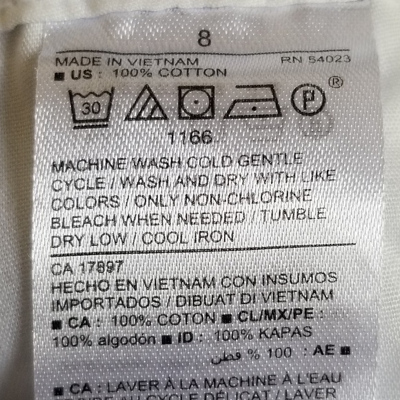 Old‎ Navy Blue White Railroad Striped Everyday Shorts Size 8 - Picture 8 of 9